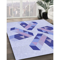 Patterned Blue Rug, pat1547blu