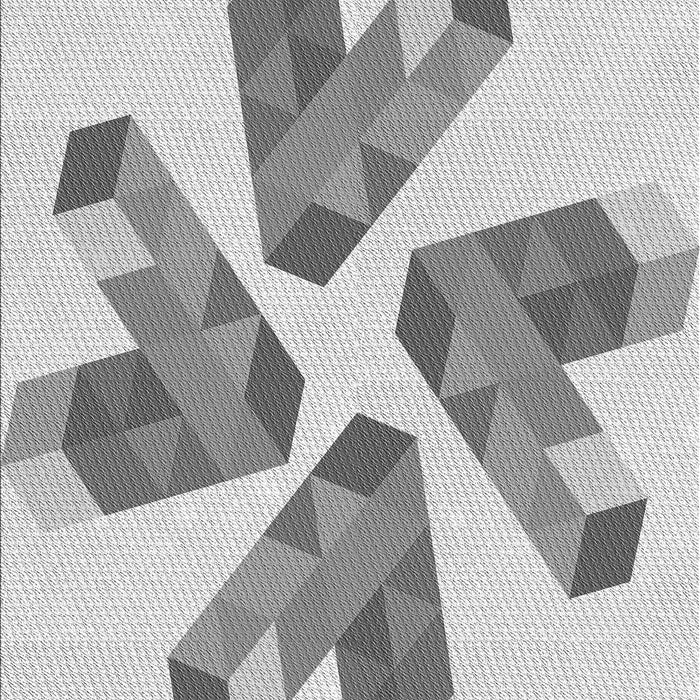 Machine Washable Transitional Gray Rug, wshpat1547gry