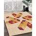 Patterned Khaki Gold Rug in Family Room, pat1547org