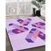 Machine Washable Transitional Purple Rug in a Family Room, wshpat1547pur