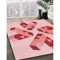 Patterned Pink Rug, pat1547rd