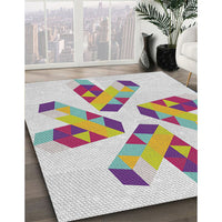 Patterned Light Rose Green Novelty Rug, pat1547