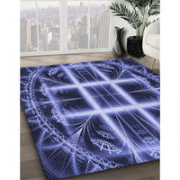 Patterned Sky Blue Rug, pat1548blu