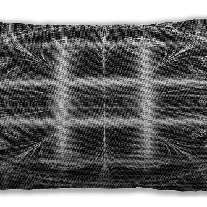Patterned Rectangular Gunmetal Gray Lumbar Throw Pillow, 13 inch by 19 inch, lbpat1548gry