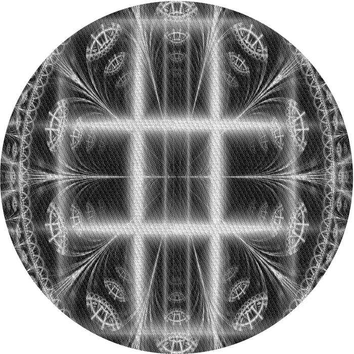 Square Machine Washable Transitional Gunmetal Gray Rug in a Living Room, wshpat1548gry