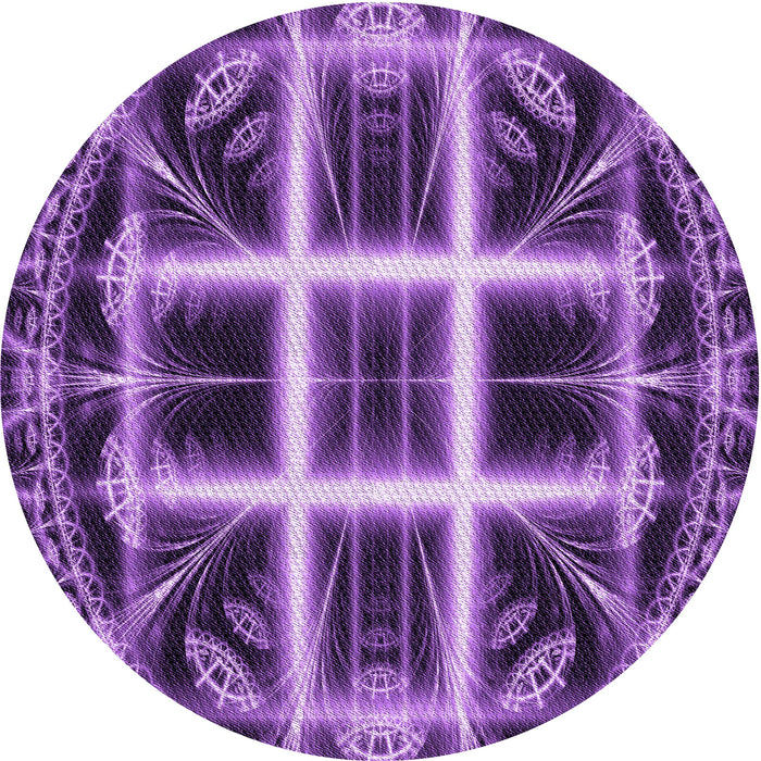 Square Patterned Purple Rug, pat1548pur