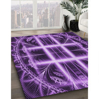 Patterned Purple Rug, pat1548pur