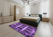 Patterned Purple Rug in a Bedroom, pat1548pur