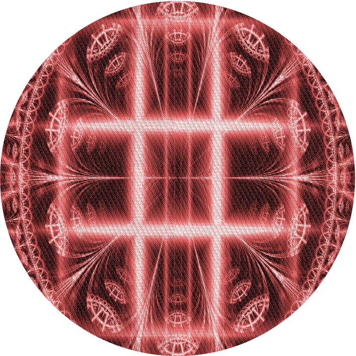 Square Patterned Cranberry Red Rug, pat1548rd