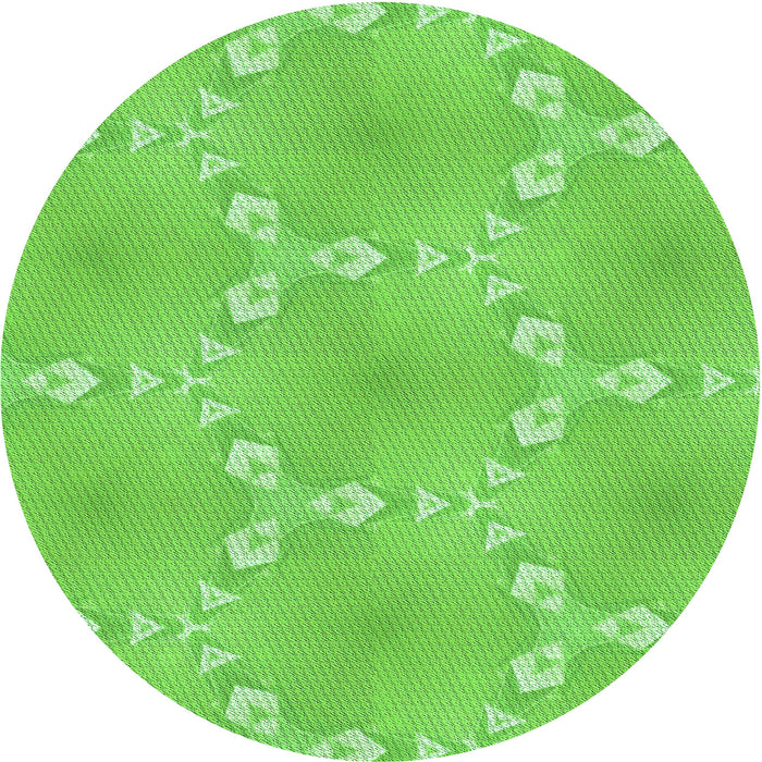 Square Patterned Emerald Green Rug, pat1549grn
