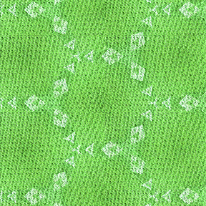 Machine Washable Transitional Emerald Green Rug, wshpat1549grn