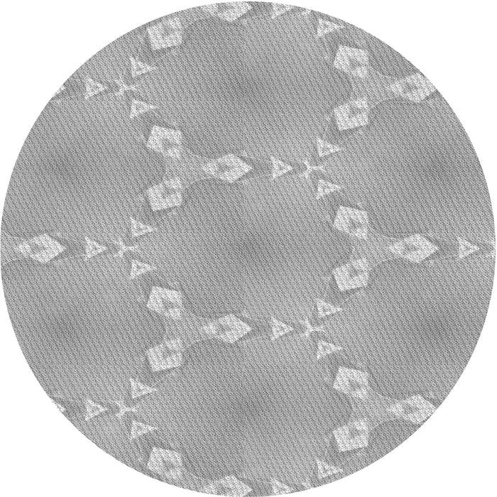 Square Patterned Silver Gray Rug, pat1549gry