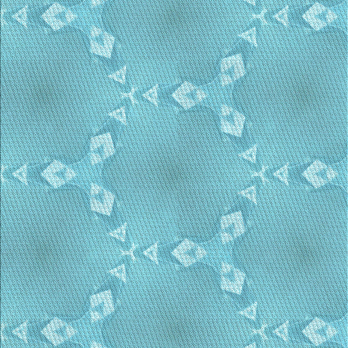 Patterned Macaw Blue Green Rug, pat1549lblu