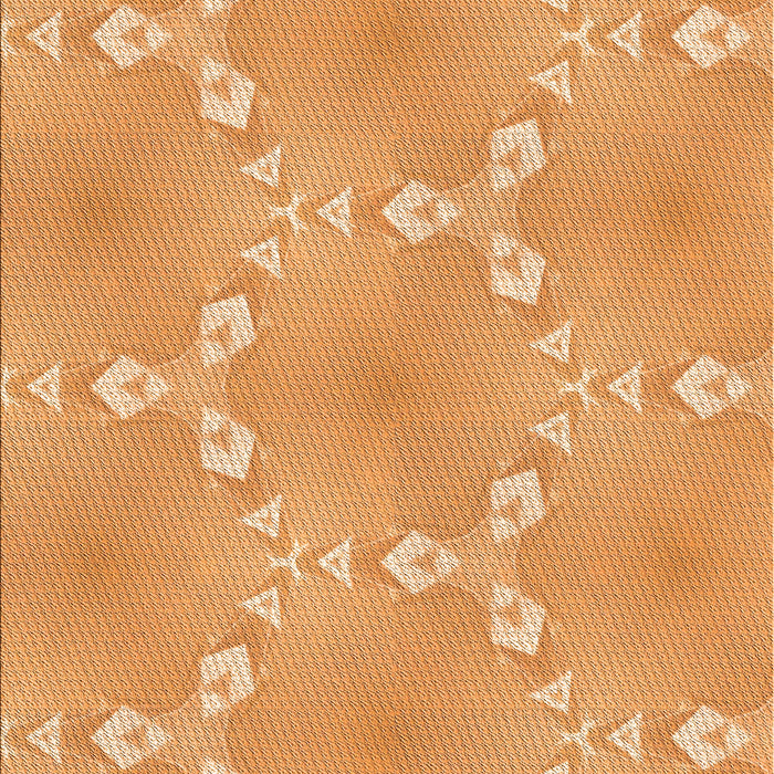 Patterned Neon Orange Rug, pat1549org