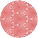 Square Patterned Light Coral Pink Rug, pat1549rd