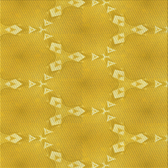 Round Machine Washable Transitional Gold Yellow Rug, wshpat1549yw