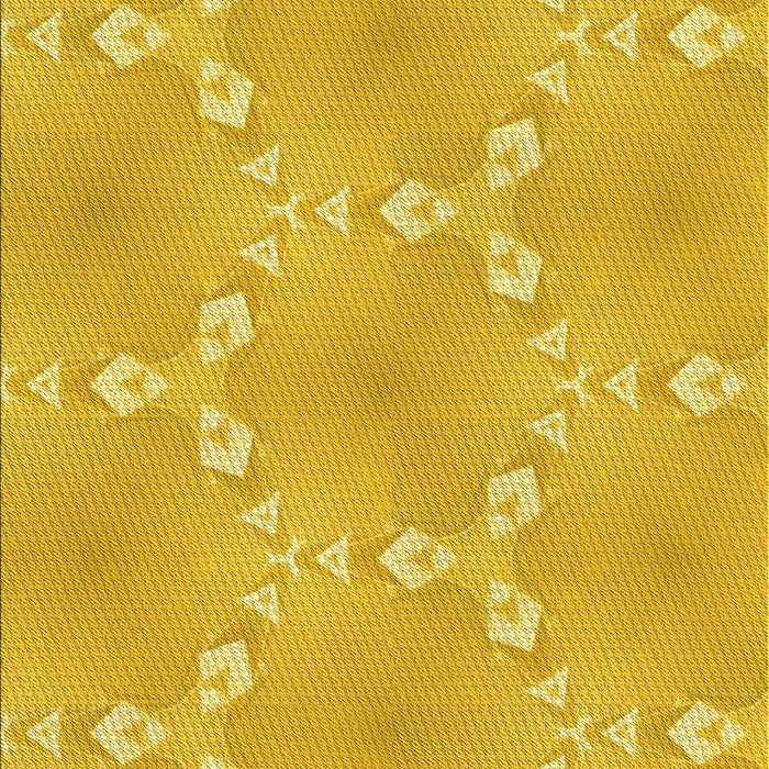 Machine Washable Transitional Gold Yellow Rug, wshpat1549yw