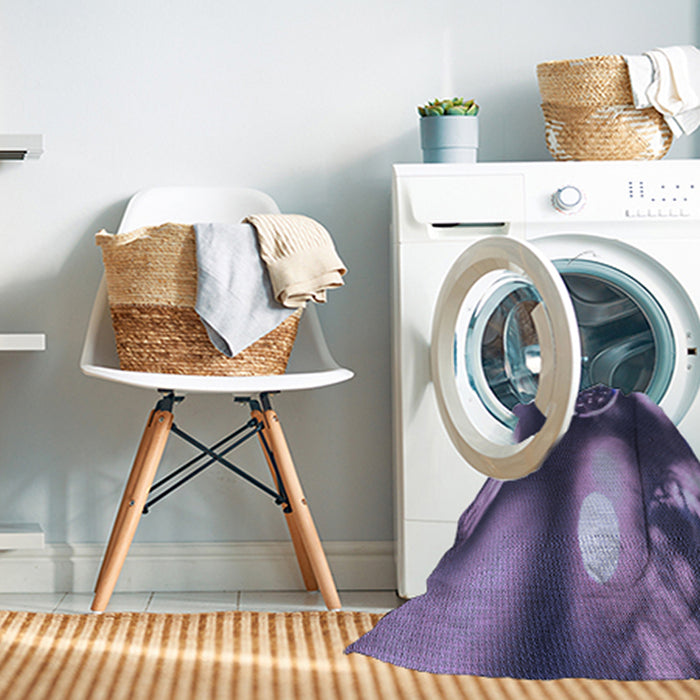 Machine Washable Transitional Blue Rug in a Washing Machine, wshpat155blu