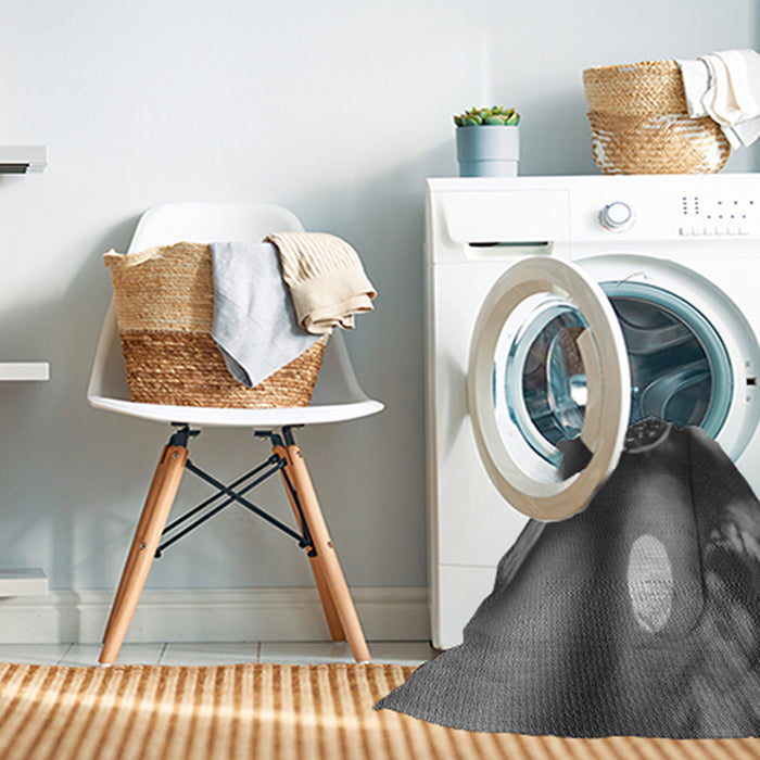 Machine Washable Transitional Gray Rug in a Washing Machine, wshpat155gry