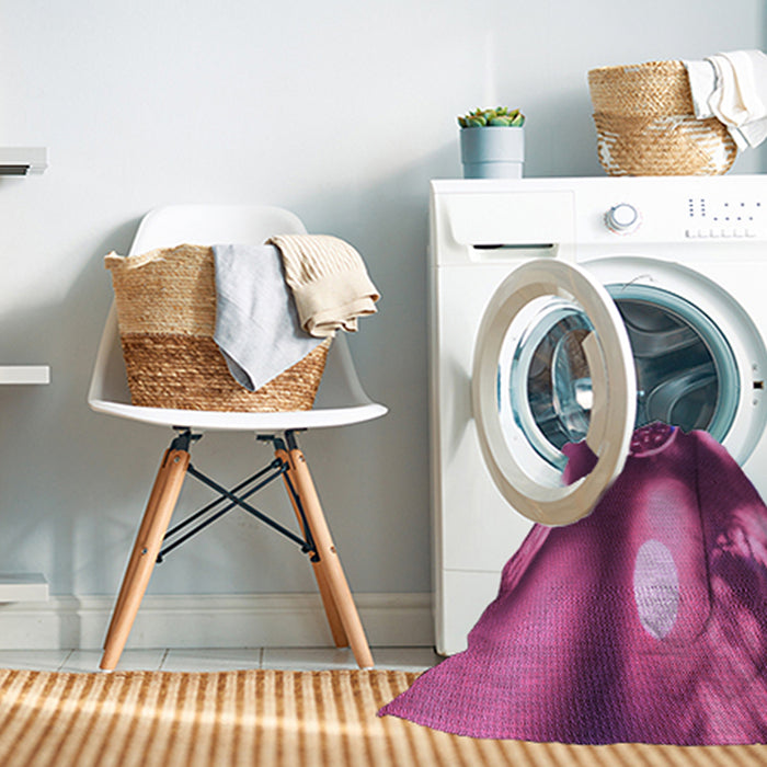 Machine Washable Transitional Neon Pink Rug in a Washing Machine, wshpat155pur