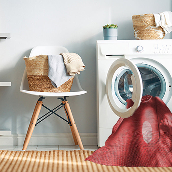 Machine Washable Transitional Red Rug in a Washing Machine, wshpat155rd
