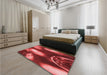 Patterned Red Rug in a Bedroom, pat155rd