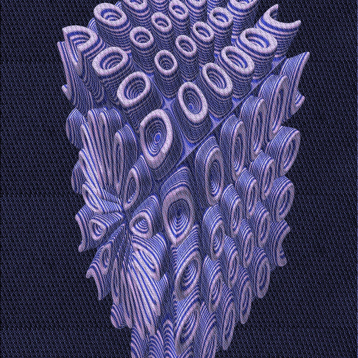 Patterned Night Blue Rug, pat1550blu