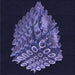 Round Patterned Night Blue Rug, pat1550blu