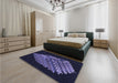 Patterned Night Blue Rug in a Bedroom, pat1550blu