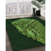 Patterned Dark Lime Green Rug in Family Room, pat1550grn