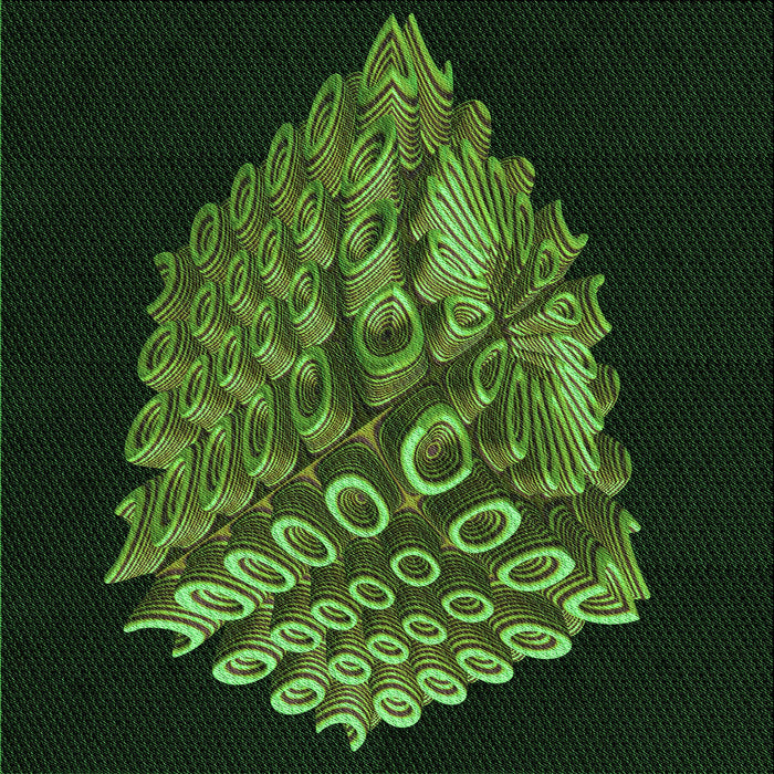 Round Patterned Dark Lime Green Rug, pat1550grn