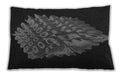 Patterned Rectangular Ash Gray Lumbar Throw Pillow, 13 inch by 19 inch, lbpat1550gry