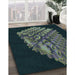 Patterned Night Blue Rug in Family Room, pat1550lblu