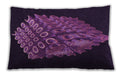 Patterned Rectangular Dark Purple Lumbar Throw Pillow, 13 inch by 19 inch, lbpat1550pur