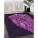 Patterned Dark Purple Rug in Family Room, pat1550pur