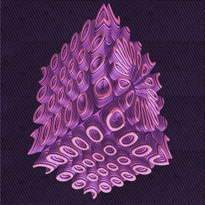 Round Patterned Dark Purple Rug, pat1550pur