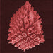 Round Patterned Fire Brick Red Rug, pat1550rd