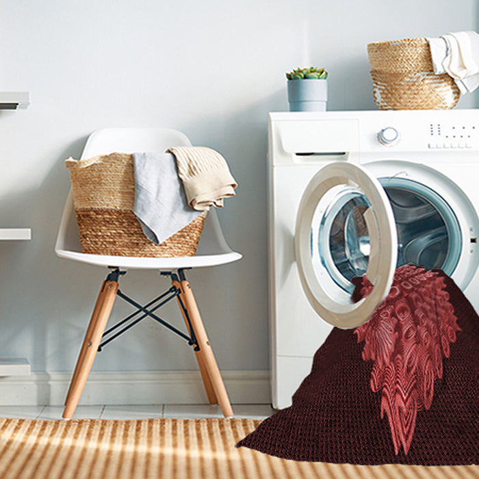 Machine Washable Transitional Fire Brick Red Rug in a Washing Machine, wshpat1550rd