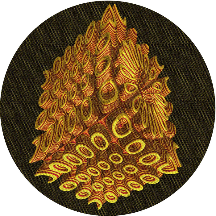 Square Patterned Black Brown Rug, pat1550yw