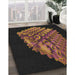 Patterned Brown Novelty Rug in Family Room, pat1550