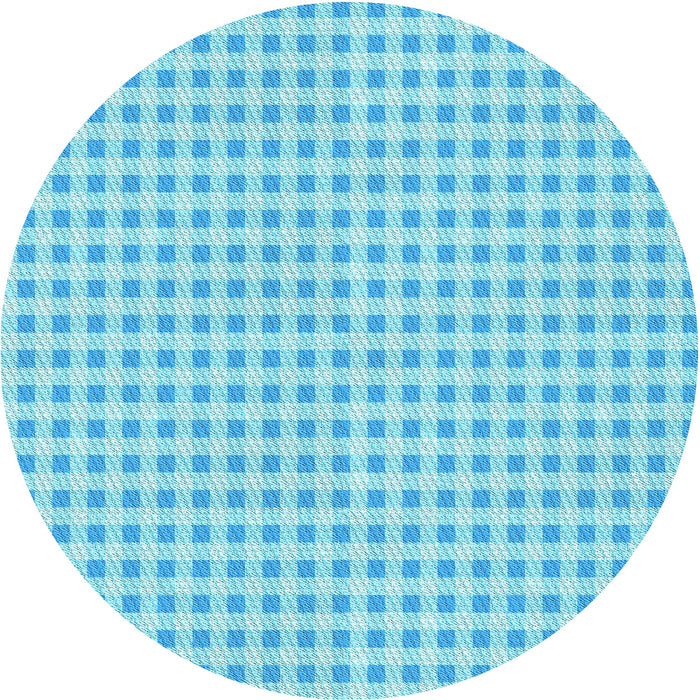 Square Patterned Bright Turquoise Blue Rug, pat1551lblu