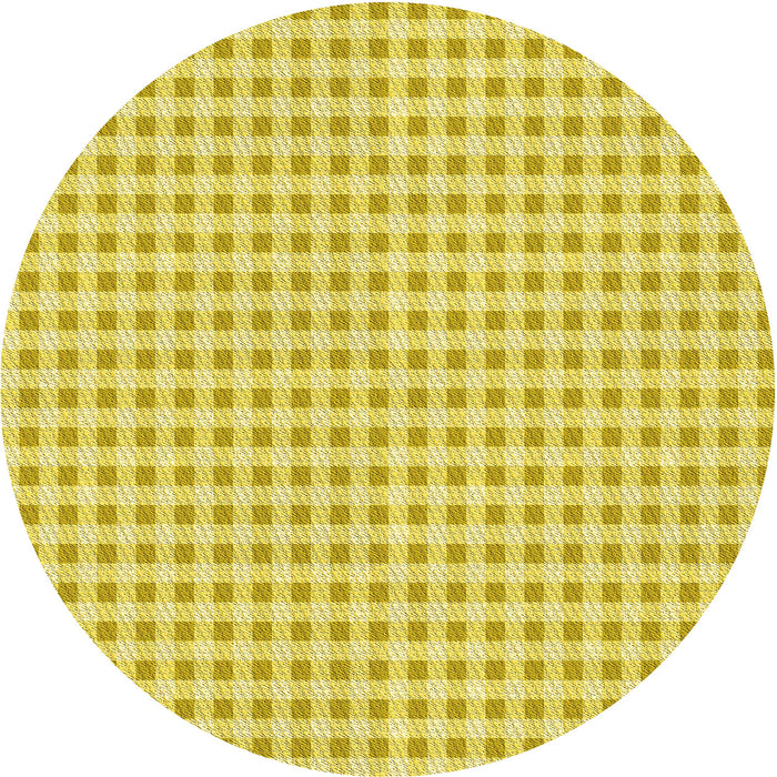 Square Machine Washable Transitional Bold Yellow Rug in a Living Room, wshpat1551yw