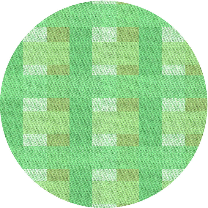 Square Patterned Jade Green Rug, pat1552grn