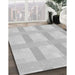 Patterned Dark Gray Rug in Family Room, pat1552gry