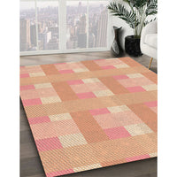 Patterned Orange Rug, pat1552org