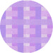 Square Patterned Purple Rug, pat1552pur