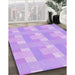 Patterned Purple Rug in Family Room, pat1552pur