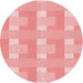 Square Machine Washable Transitional Pastel Pink Rug in a Living Room, wshpat1552rd