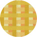 Square Machine Washable Transitional Bright Gold Yellow Rug in a Living Room, wshpat1552yw