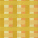 Round Machine Washable Transitional Bright Gold Yellow Rug, wshpat1552yw